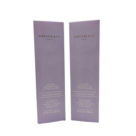 NIB Kristin Ess Hair Color Depositing Conditioner 6.7 OZ Lavender Smoke 2Pk - Picture 1 of 3